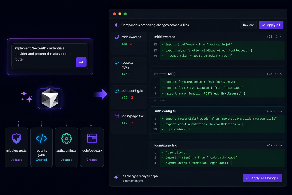 Cursor Composer Generating Code