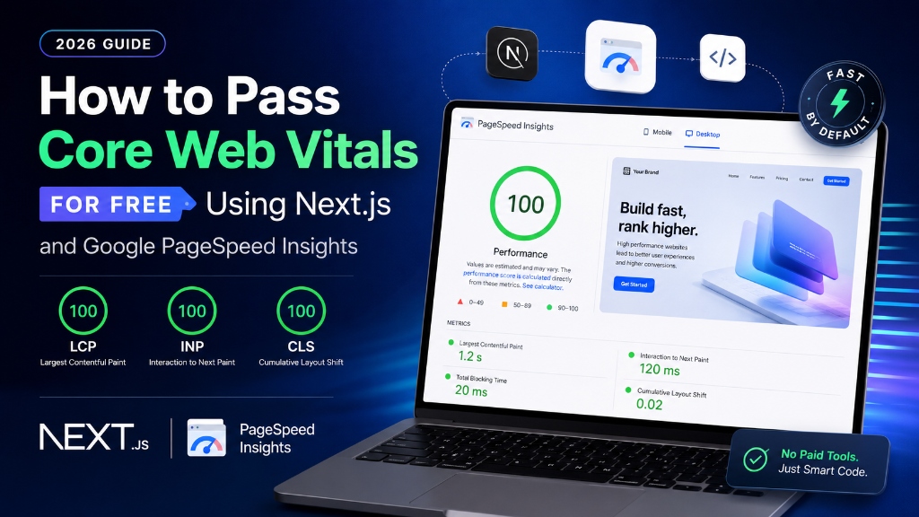 How to Pass Core Web Vitals for Free Using Next.js and Google PageSpeed Insights (2026 Guide)