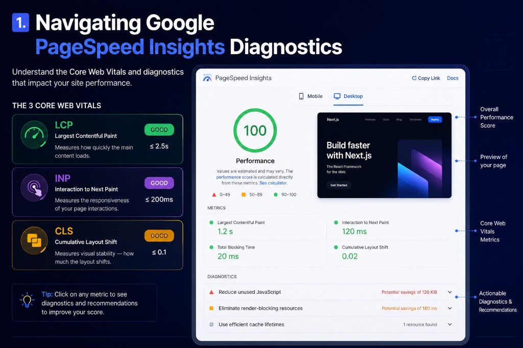PageSpeed Score Breakdown Dashboard