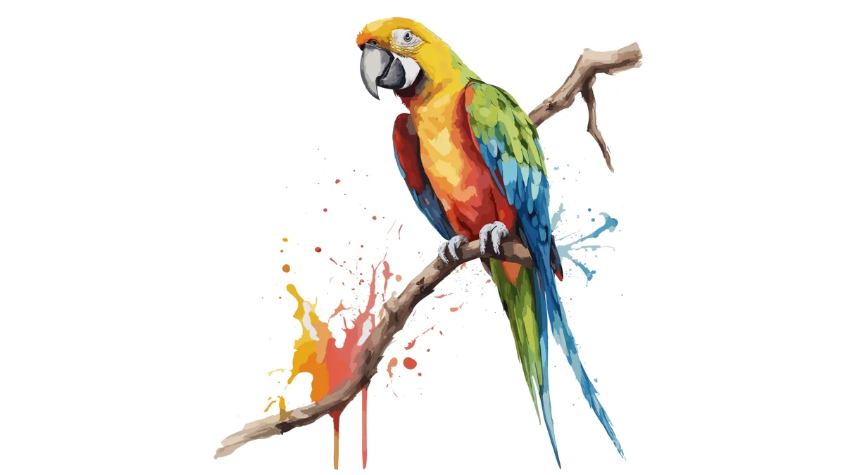 Vector art of a parrot