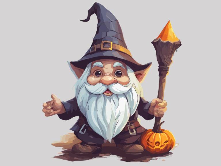 Vector art of gnome halloween – 1