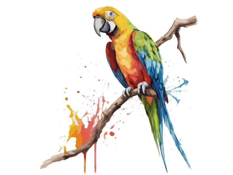 Vector art of a parrot